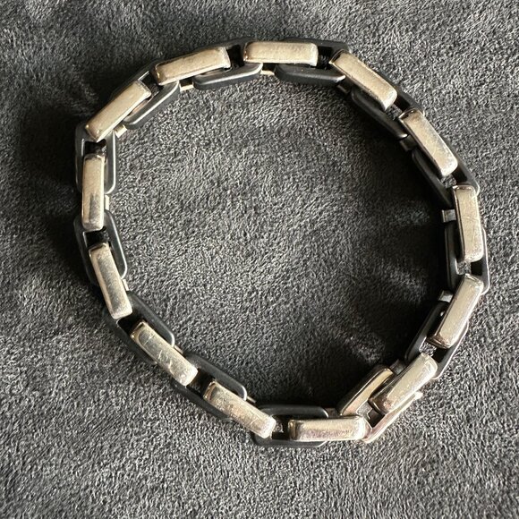 David Yurman Cable Link Bracelet w/ Black Titanium - 7mm - 8.75" - RARE - Picture 15 of 16